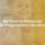 My Favorite Resources for Preparedness Education